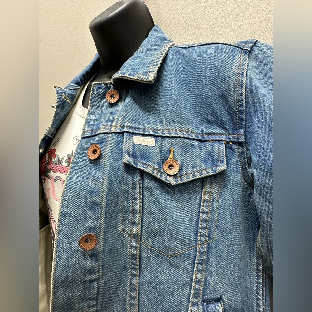Brixton NWT Broadway Denim Jacket Size Small Slightly Cropped Women’s - Picture 2 of 4